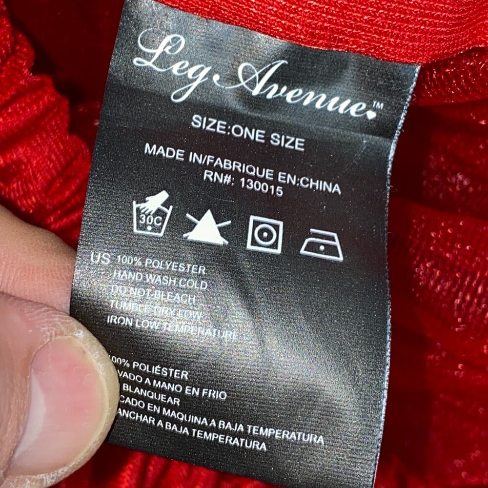 Leg Avenue Red Tutu Skirt One Size | Layered Tulle Petticoat Costume Rave Dance - Picture 3 of 5